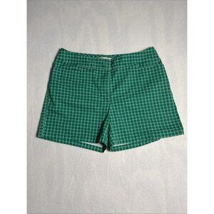 Womens Green/White Print Talbots Shorts‎ Size 8